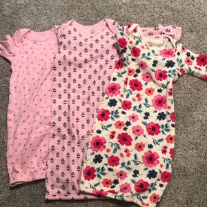 Bundle of three infant sleep gowns!